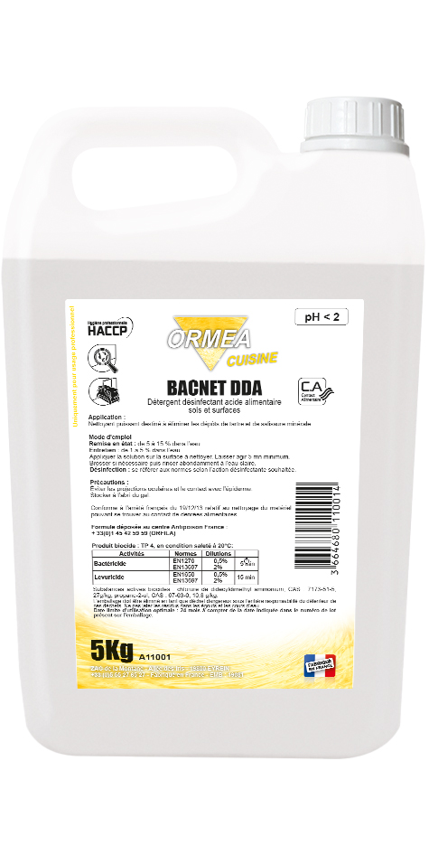 BACNET DDA 5KG - LE BIDON DE 5KG