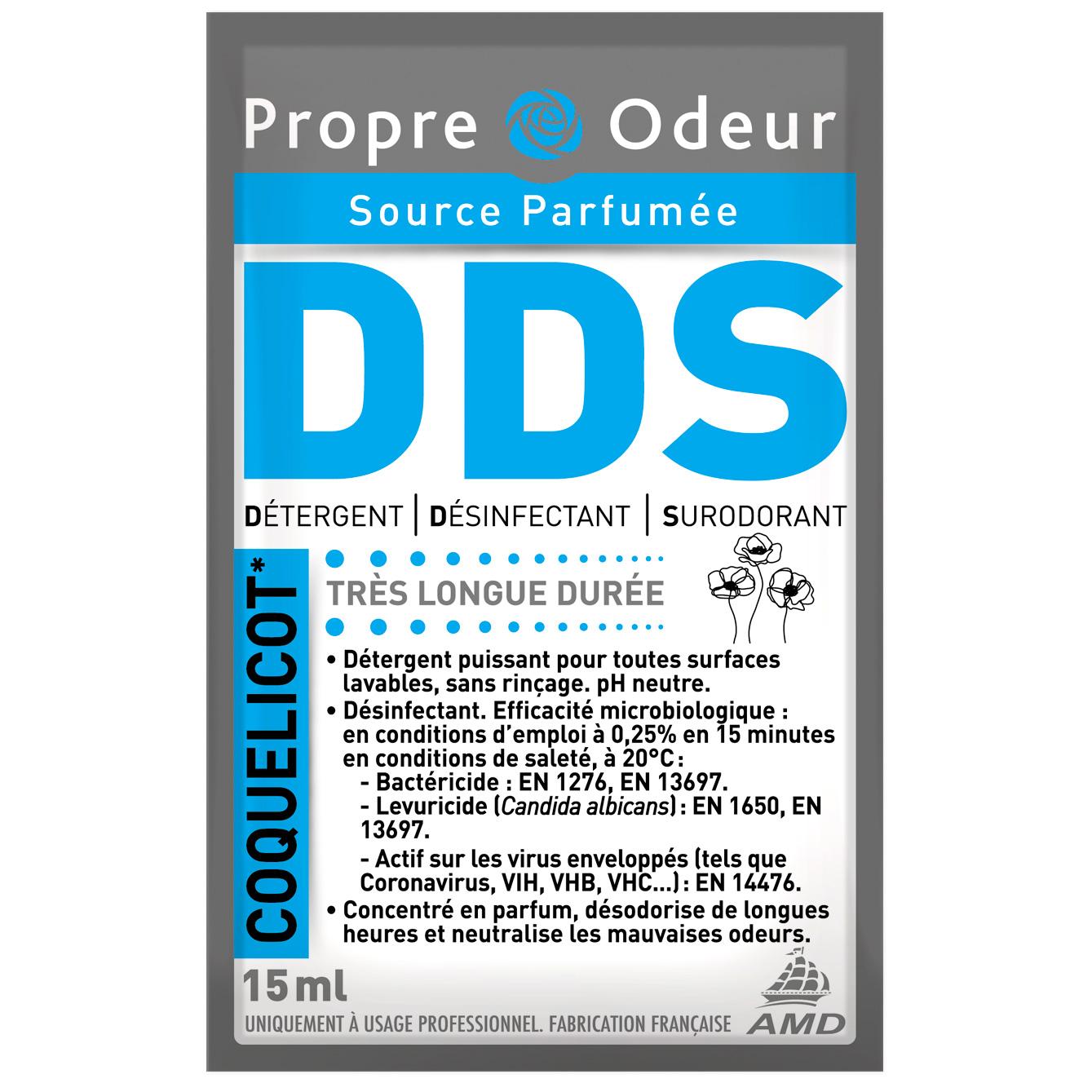 DOSETTES DDS COQUELICOT 15 ML / 250 - AS