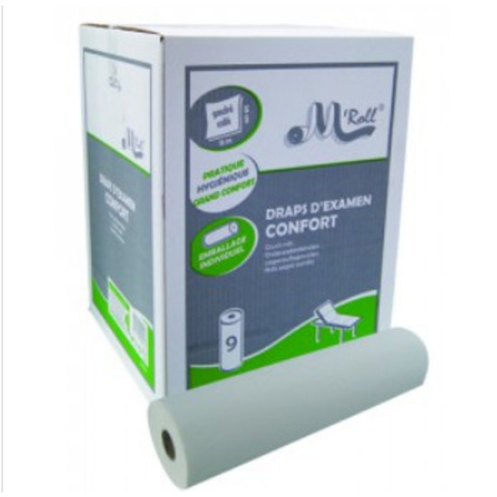 DRAP EXAMEN PREDECOUPE 2PLIS-BLC LE CARTON DE 9