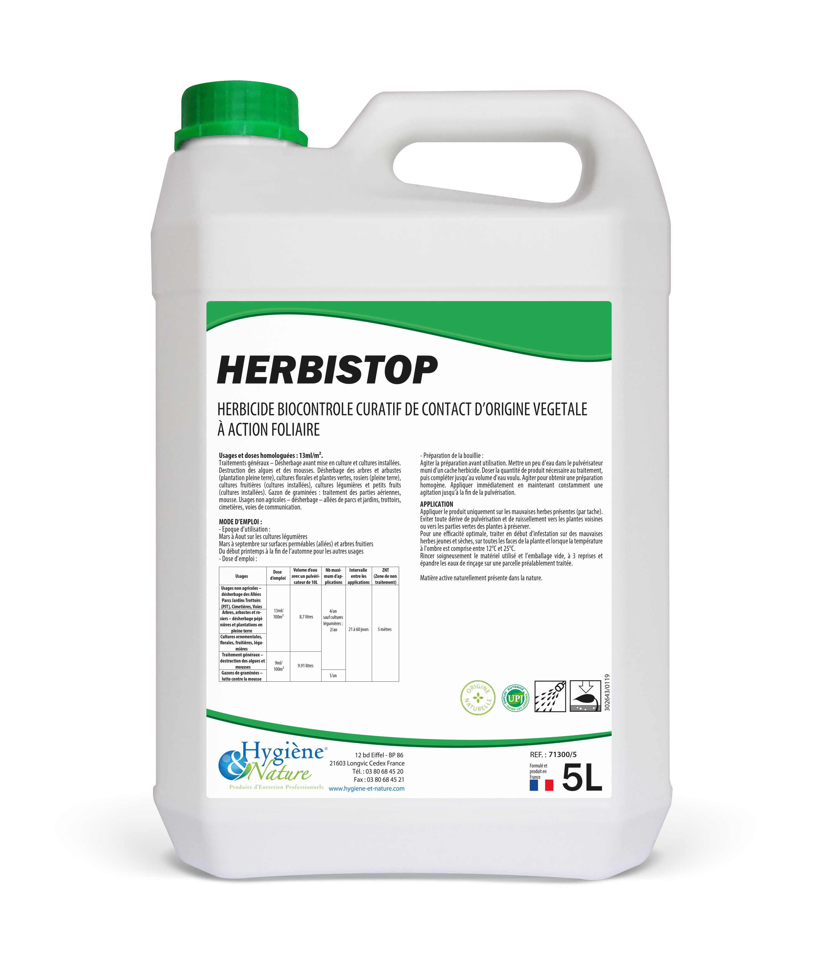 HERBISTOP 5L - LE BIDON DE 5L