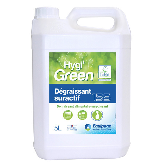 HYGI GREEN DEGRAISSANT SURACTIF 5L - 155 ECOLABEL LE BIDON DE 5L