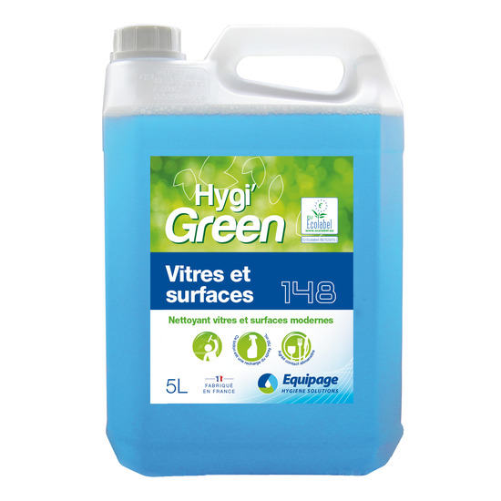 HYGI GREEN VITRES ET SURFACES 5L - 148 ECOLABEL LE BIDON DE 5L