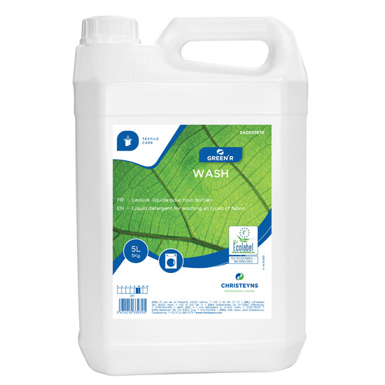 LESSIVE LINGE GREEN'R WASH 5L - ECOCERT LE BIDON DE 5L