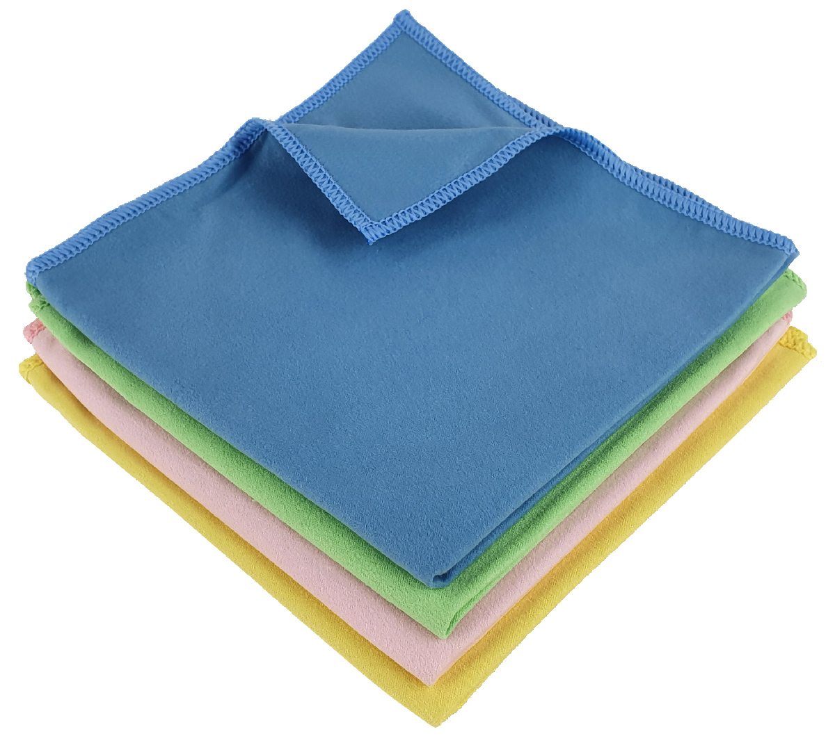 LAVETTE MICROFIBRE CHAMOISINE BLEUE-LE PAQUET DE 5